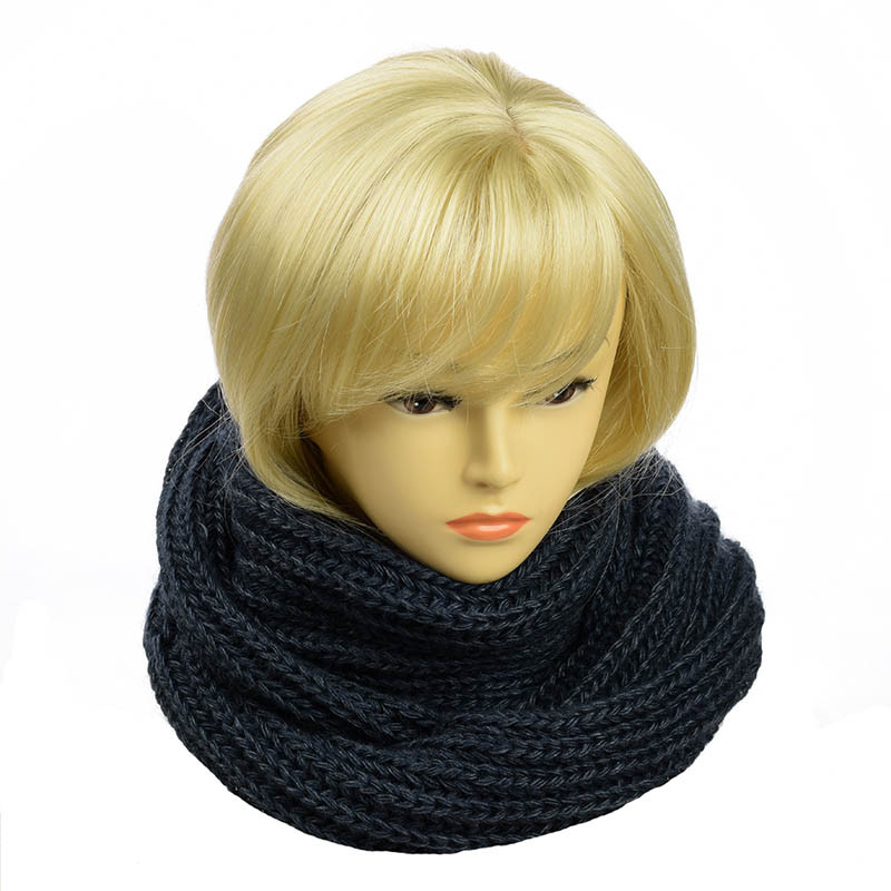 Шарф-хомут "Англійська гумка" темний джинс