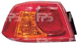 Ліхтар задній для Mitsubishi Lancer X '07 - лівий (DEPO) зовнішній, червоний