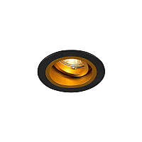 Світильник врізний ZUMA LINE 92702 CHUCK DL ROUND BLACK-GOLD