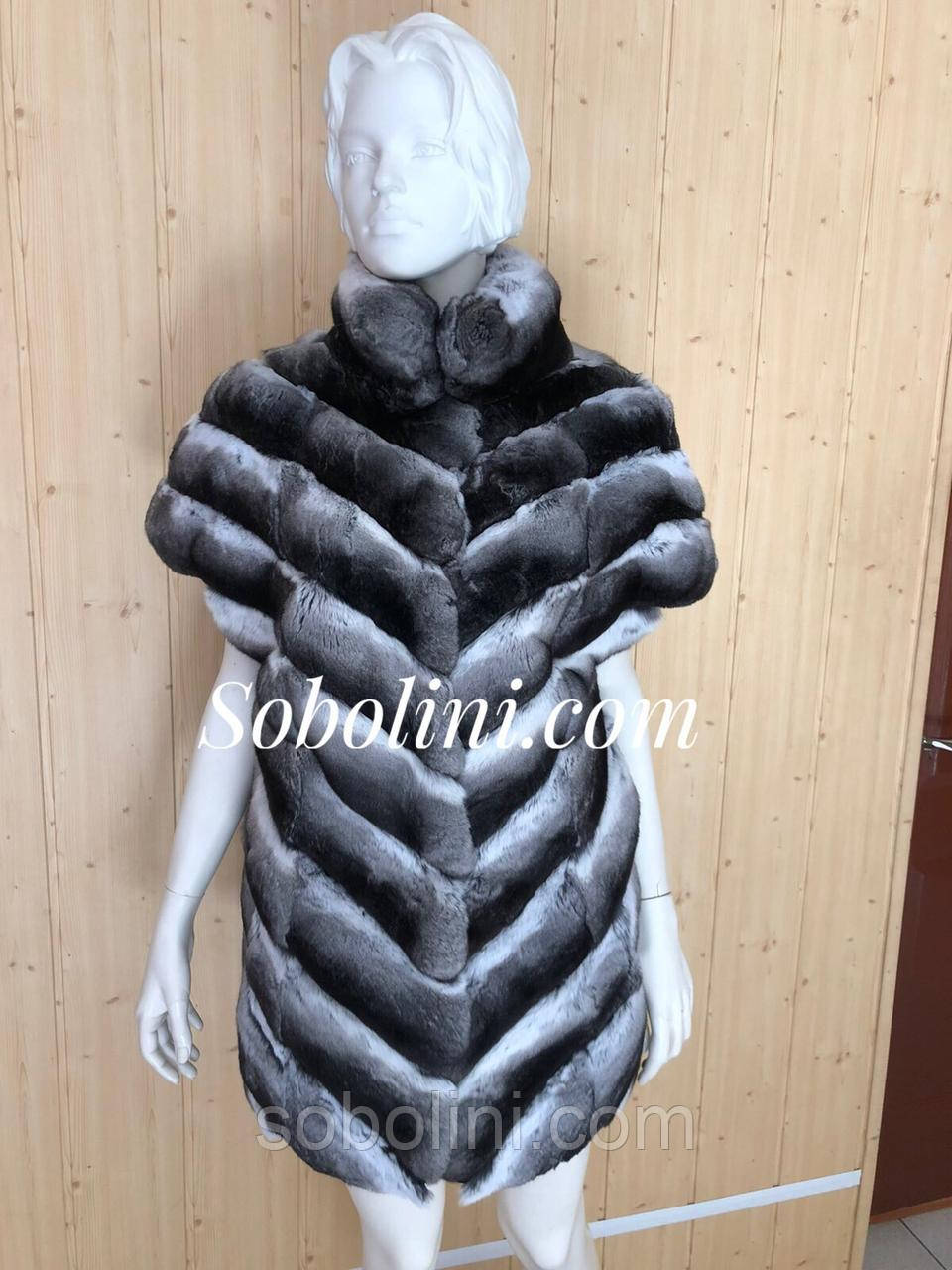 Фото на манекені, жилет із шиншили, фото 1