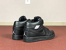 Чоловічі кросівки Nike Air Jordan 1 Retro,чорні 44р, фото 2