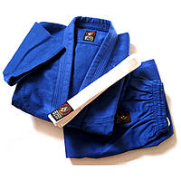 Кимоно для дзюдо плетёное синее 550 г/м2 Wolf