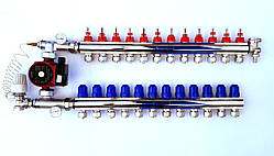 Колекторна група (гребінка) 1"х 12 виходів з насосом