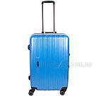 Сучасний синій валізу пластиковий, синій, фото 3