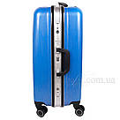 Сучасний синій валізу пластиковий, синій, фото 7