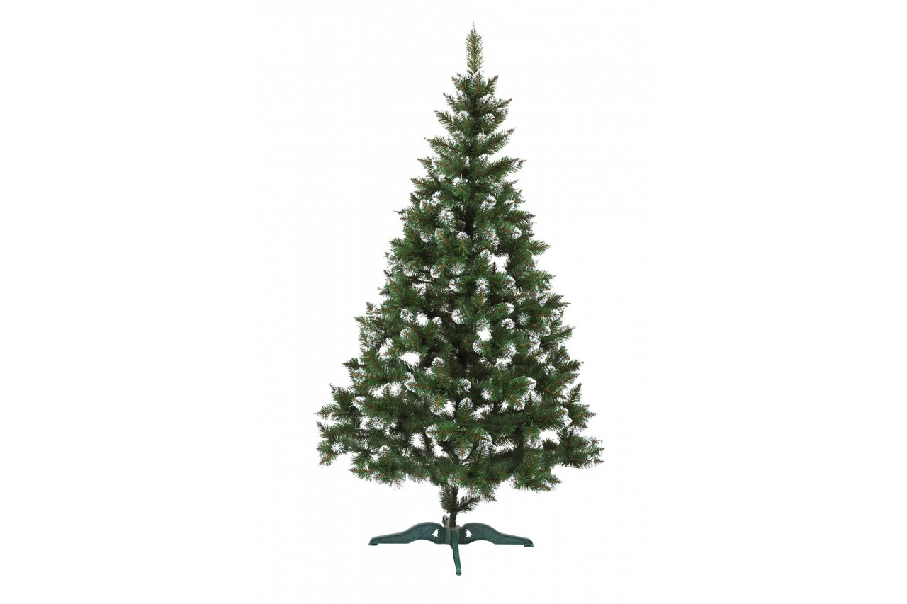 Штучна ялинка 2,2 метра "кінчик гілки в снігу" на підставці, фото 1