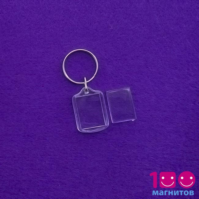 Маленькі акрилові брелоки 26х37мм (Фото 20х25мм) з кільцем, фото 1