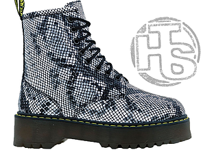 Жіночі черевики Dr.Martens Jadon Boots Black White (с мехом) 83265002