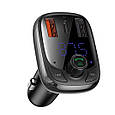 Bluetooth FM модулятор + Швидка зарядка USB QC 3.0 + Type C + Гучний зв'язок + microSD + Вольтметр, фото 3