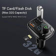 Bluetooth FM модулятор + Швидка зарядка USB QC 3.0 + Type C + Гучний зв'язок + microSD + Вольтметр, фото 4