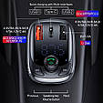 Bluetooth FM модулятор + Швидка зарядка USB QC 3.0 + Type C + Гучний зв'язок + microSD + Вольтметр, фото 6