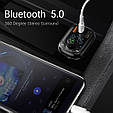 Bluetooth FM модулятор + Швидка зарядка USB QC 3.0 + Type C + Гучний зв'язок + microSD + Вольтметр, фото 7