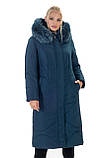 Зимова тепла жіноча куртка подовжена, фото 2