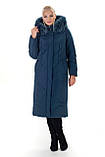 Зимова тепла жіноча куртка подовжена, фото 4