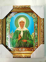 Ікона Свята Матрона 19,5*22,5 см Скло Дерево