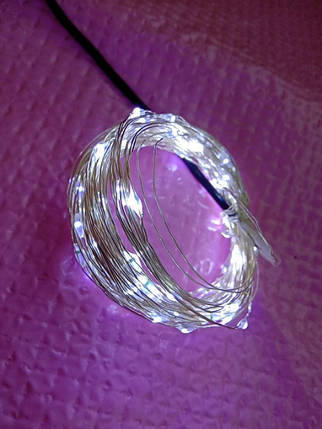 Новорічна світлодіодна гірлянда РОСА 100 LED, 10м белий, фото 3