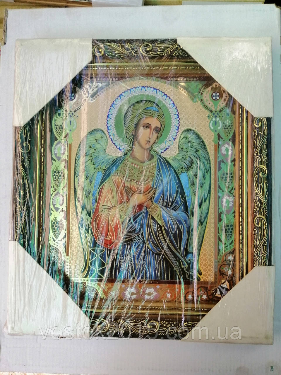 Икона Ангел Хранитель 19,5*22,5 см Стекло Дерево - фото 1 - id-p1062524277