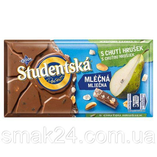 Шоколад молочный Studentska с грушей и арахисом Чехия 170г - фото 1 - id-p309370674