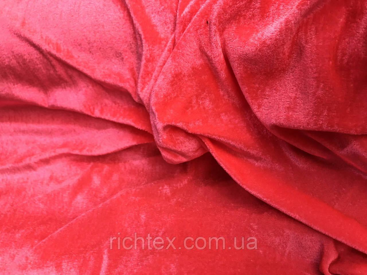 Велюр Стрейч Неон корал, фото 1