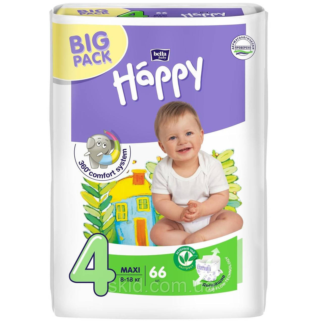 Підгузки Bella Happy Maxi No4 (8-18 кг) 66 шт