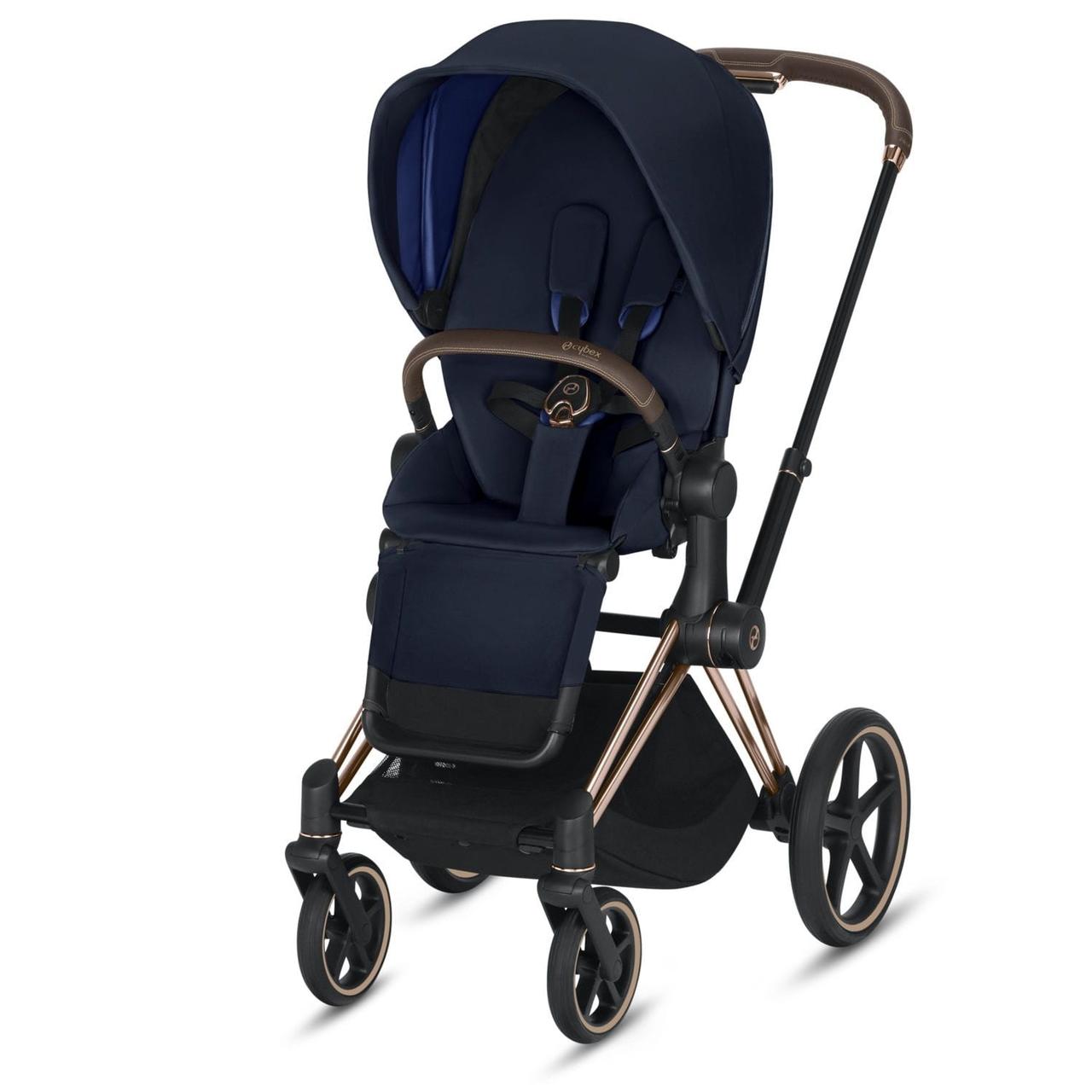 Cybex — Прогулянкова коляска Priam 3, Indigo Blue / Rosegold