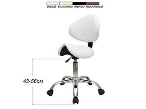 Стілець-сідло зі спинкою для майстра модель 854A