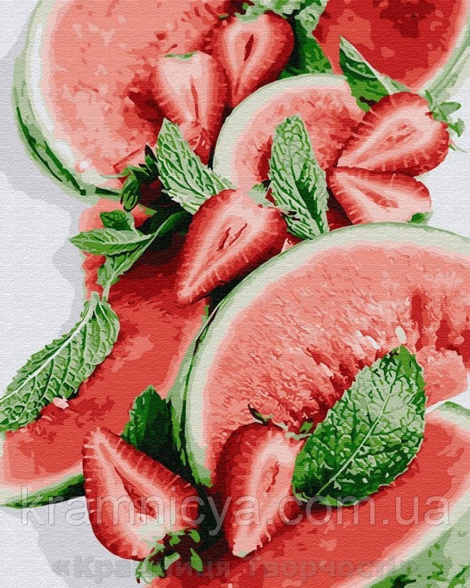 Картина за номерами Brushme 40х50 Кавун, полуниця (GX30221)