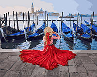 Картина по номерам Brushme 40х50 Девушка у причала Венеции (GX24895)