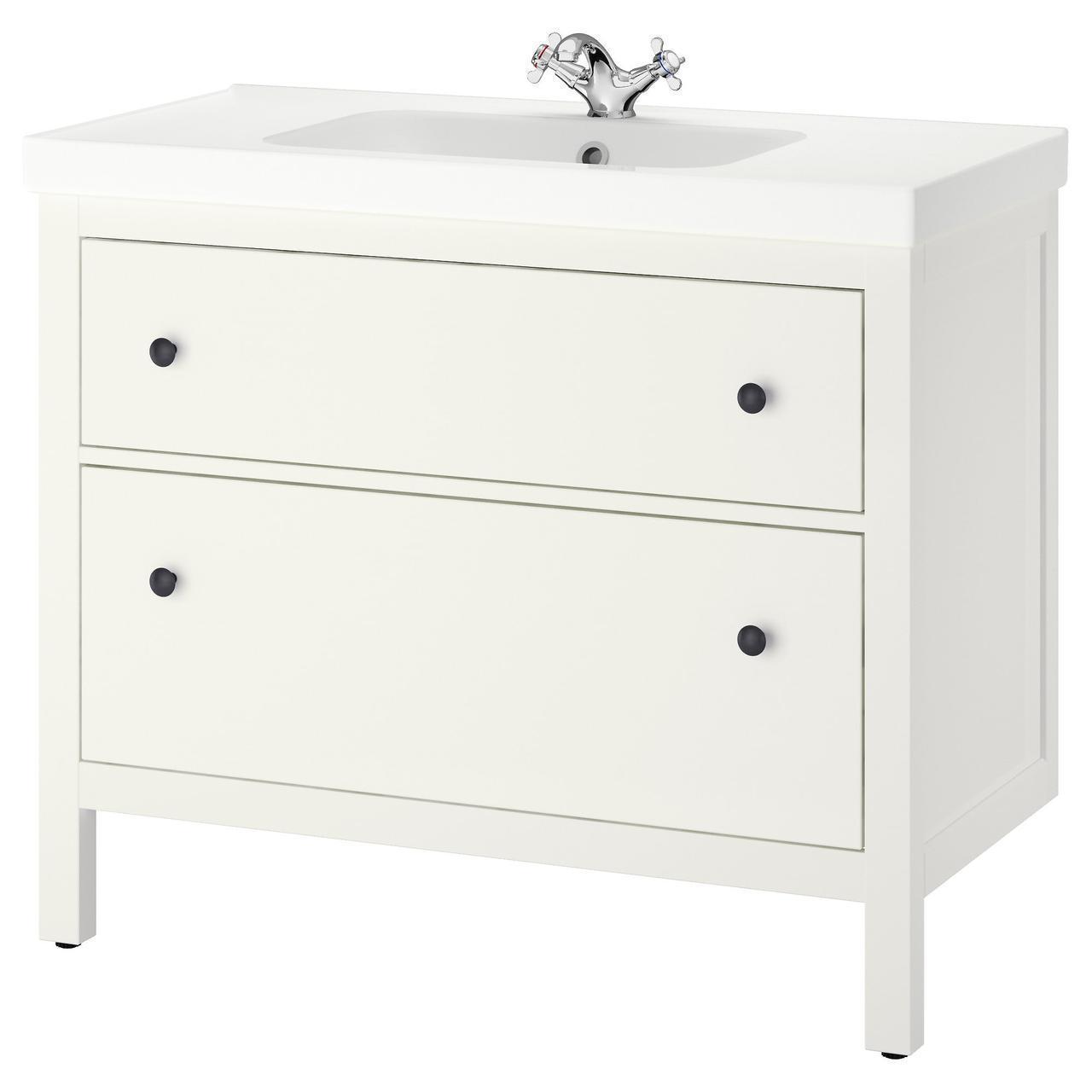 IKEA HEMNES/ODENSVIK Шафа під умивальник з раковиною, білий (499.031.06)