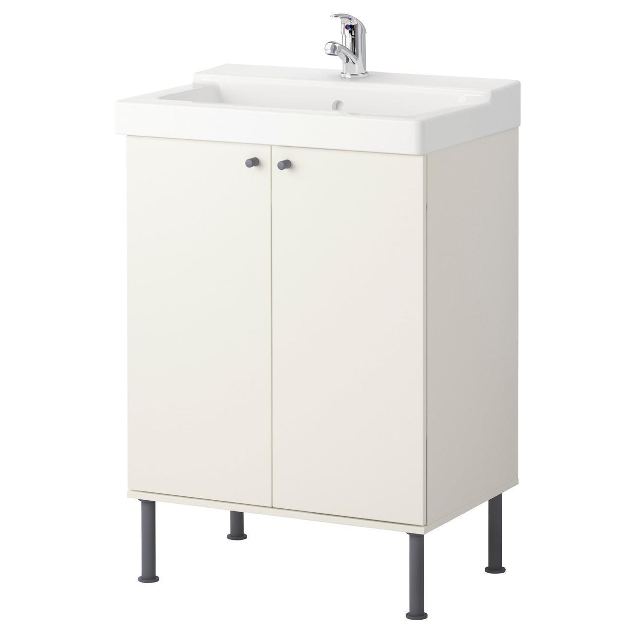 IKEA FULLEN/TALLEVIKEN Шафа під умивальник з раковиною, білий (092.921.36)