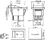 Вимикач, кнопка KCD4-201 AC 250 В 16 А — Чорний, фото 4