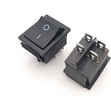 Вимикач, кнопка KCD4-201 AC 250 В 16 А — Чорний, фото 2