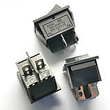 Вимикач, кнопка KCD4-201 AC 250 В 16 А — Чорний, фото 3