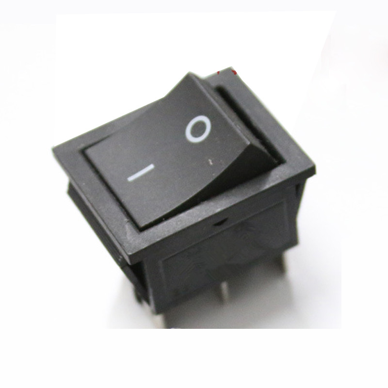 Перемикач, кнопка KCD4-202 AC 250В 16А 6-ти контактів — Чорний