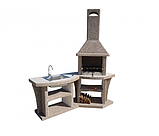 Вуличний камін-барбекю "Каїр" кутовий із великим столом, фото 7