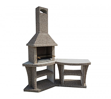 Вуличний камін-барбекю "Каїр" кутовий із великим столом