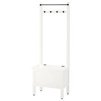 IKEA HEMNES Вешалка для одежды с тумбой, белый (303.966.55)