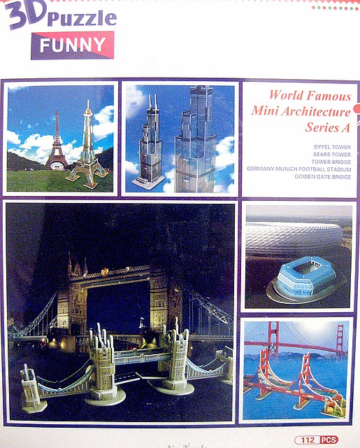 3D мініпазли 5 в 1 Шедеври архітектури 556A, фото 1