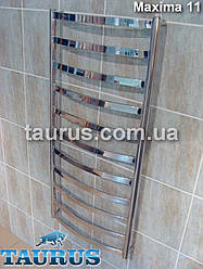 Велика Нержавіюча сушарка для рушників Maxima 11/1150 х 500 мм: водяна, гібридна й електро. Плоска труба