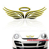 Авто значок з крилами наклейка крила ангела на машину авто наклейки на кузов бампер скло двері капот крила багажник, фото 5