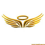 Авто значок з крилами наклейка крила ангела на машину авто наклейки на кузов бампер скло двері капот крила багажник, фото 2