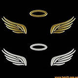 Авто значок з крилами наклейка крила ангела на машину авто наклейки на кузов бампер скло двері капот крила багажник, фото 4