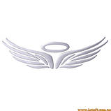 Авто значок з крилами наклейка крила ангела на машину авто наклейки на кузов бампер скло двері капот крила багажник, фото 3