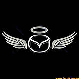 Авто значок з крилами наклейка крила ангела на машину авто наклейки на кузов бампер скло двері капот крила багажник, фото 2