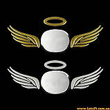 Авто значок з крилами наклейка крила ангела на машину авто наклейки на кузов бампер скло двері капот крила багажник, фото 5