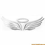 Авто значок з крилами наклейка крила ангела на машину авто наклейки на кузов бампер скло двері капот крила багажник, фото 6