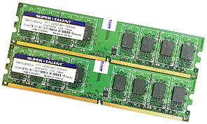 Пара оперативной памяти Super Talent DDR2 4Gb (2Gb+2Gb) 667MHz PC2  5300U 2R8 CL5 (T667UB2GV) Б/У