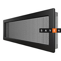 Вентиляційна решітка для каміна SAVEN 17х49 чорна, фото 3