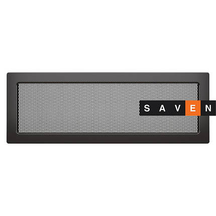 Вентиляційна решітка для каміна SAVEN 17х49 графітова, фото 1