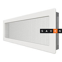 Вентиляційна решітка для каміна SAVEN 17х49 біла, фото 3